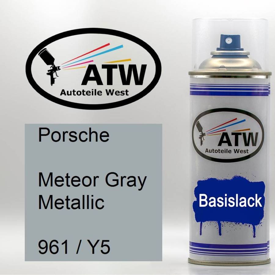 Porsche, Meteor Gray Metallic, 961 / Y5: 400ml Sprühdose, von ATW Autoteile West.